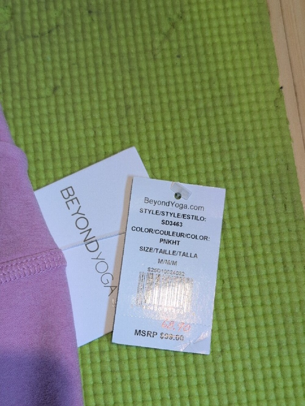 NWT Beyond Yoga Pink Leggings - Picture 3 of 8
